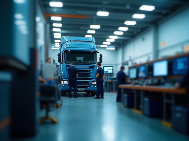ROK truck in high-tech maintenance bay